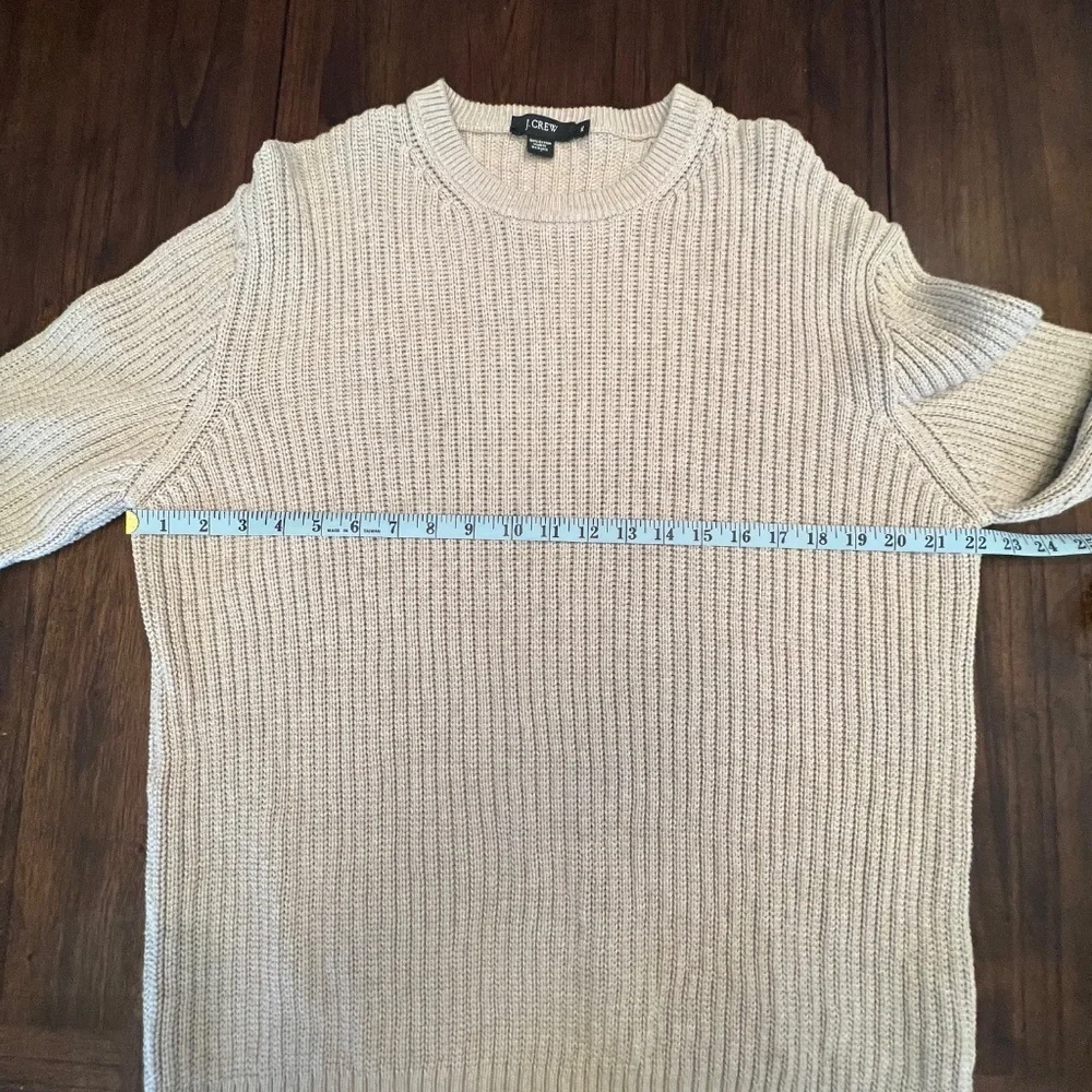 Vintage J. Crew Beige knit crew neck sweater, Preppy, Old Money, Size XL